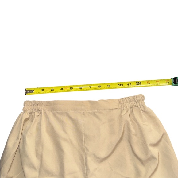 Elegant Kurta Set Beige and Gold Embroidered Dress with Pants and Dupatta - Picture 7 of 9